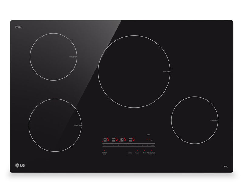 LG 30\" 4-Element Induction Cooktop - Black Ceramic Glass - CBIH3013BE