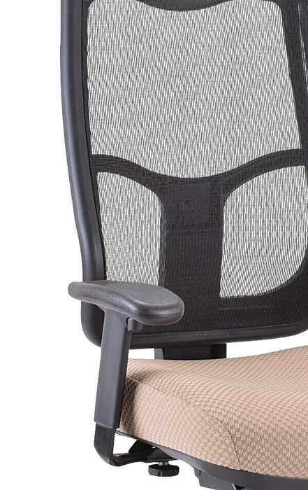 Tempur-Pedic Remy 26.8” Office Chair - Beige with Mesh Back