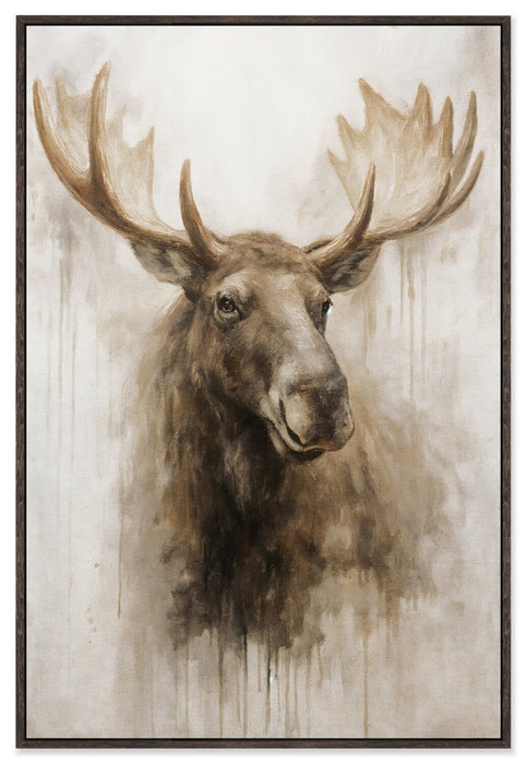 Majestic Moose Framed Canvas Artwork – 31\" x 46\"