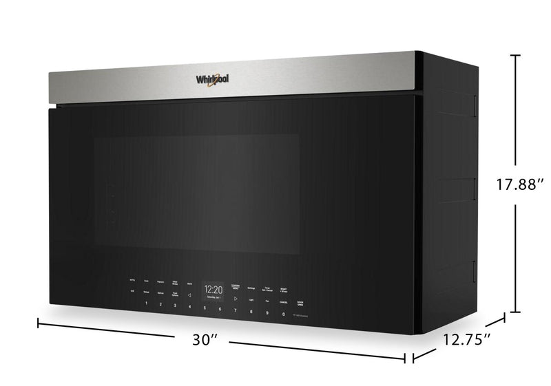 Whirlpool 1.1 Cu. Ft. Flush Over-the-Range Microwave with Air Fry - Stainless Steel - YWMMF7330RZ