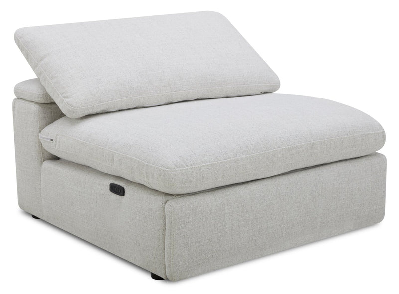 Sky Modular 44\" Fabric Armless Power Reclining Chair with Feather Down Cushions - Nathan Wheat