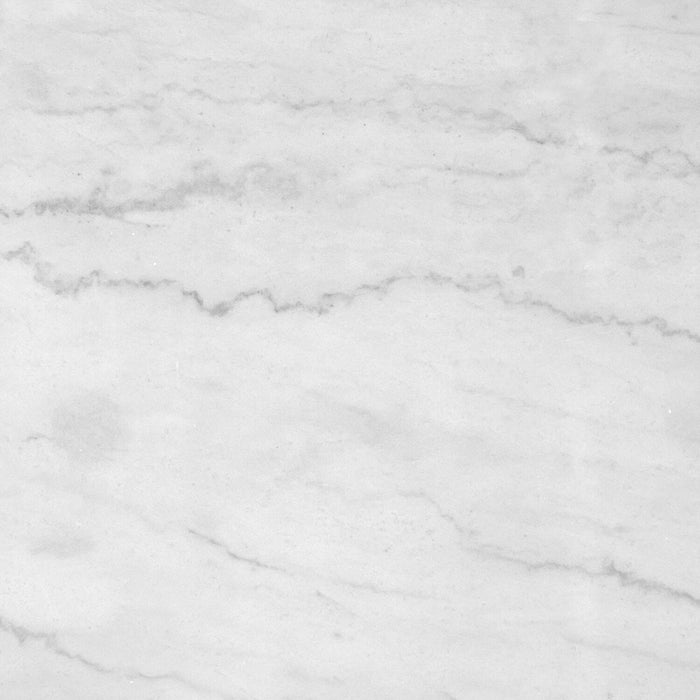 Sampson 20\" Modern Round Marble End Table - White