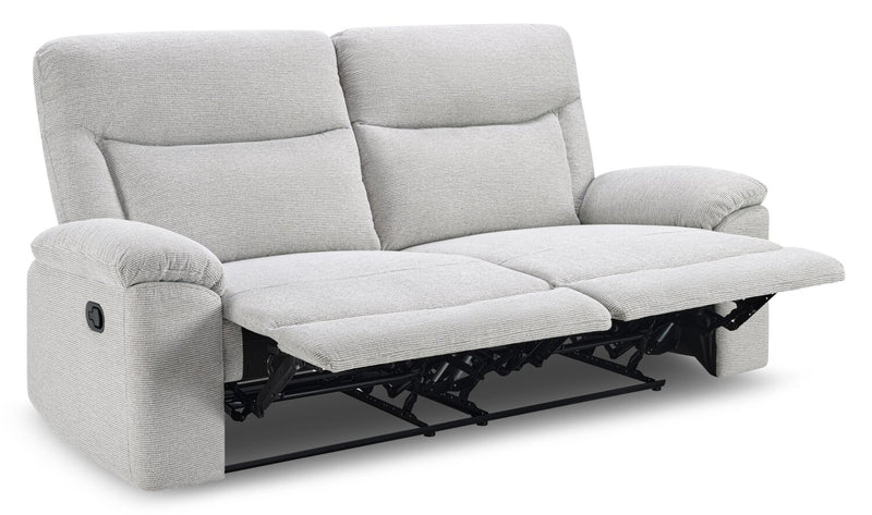 Spencer 80.9\" Chenille Fabric Manual Reclining Sofa - Grey