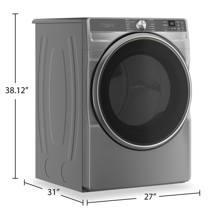 Whirlpool 7.4 Cu. Ft. Smart Electric Dryer with Steam - YWED6720RR