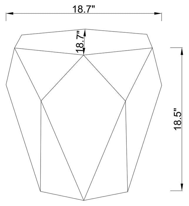 Dawson 19” Modern End Table - Light Brown