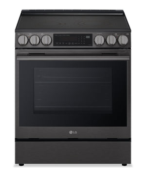 LG 6.3 Cu. Ft. Smart Electric Range with Air Fry – Black Stainless Steel - LSEL6335ZE