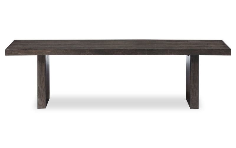Zelda Dining Table with Pedestal Base, 78-96\"W - Espresso Brown
