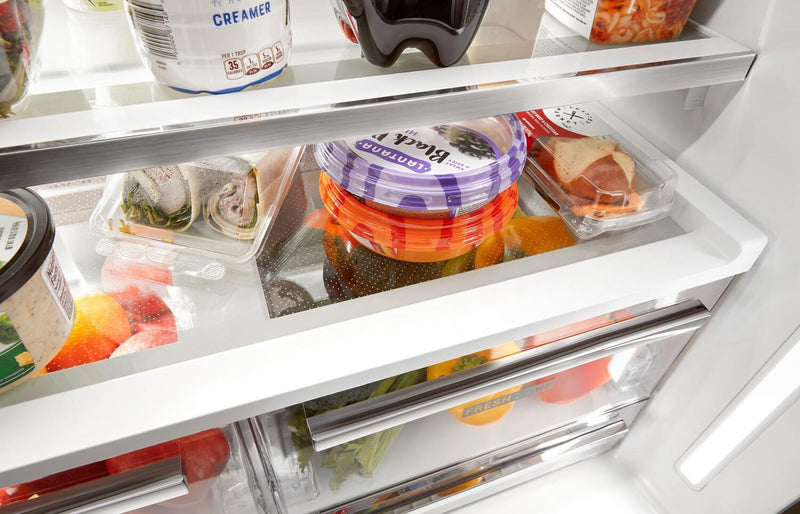 Whirlpool 36\" 19 Cu. Ft. Counter-Depth 4-Door Refrigerator with Ice Maker - Stainless Steel - WRQC7836RZ