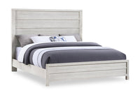 Haven Panel Bed with Headboard & Frame, White - King Size 