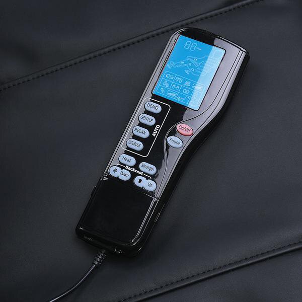 Remedy 48.4\" Faux Leather Reclining Massage Chair - Black