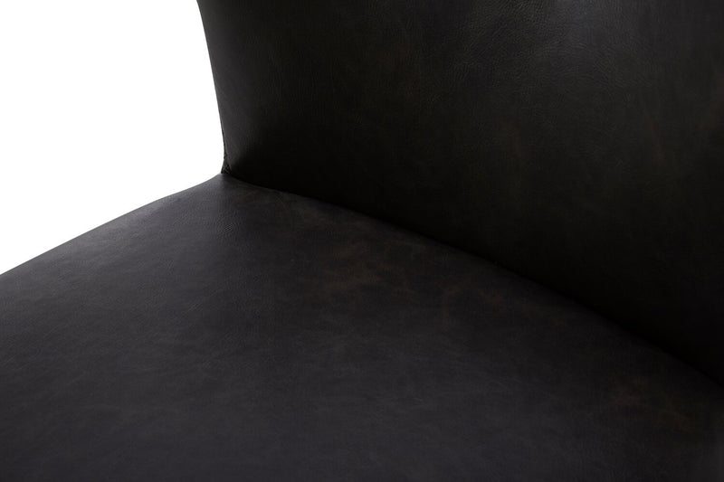 Arlo Dining Chair with Vegan Leather Fabric - Bison Brown