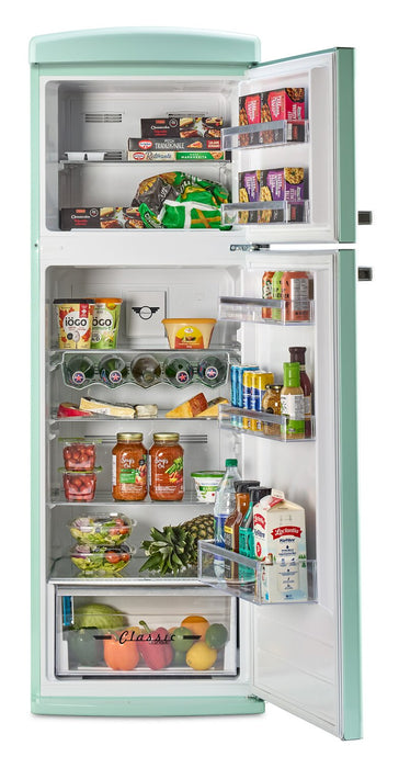 Unique Classic Retro 24\" 11 Cu Ft. Top Freezer Refrigerator – Summer Mint Green - UNQ-310L LG TM