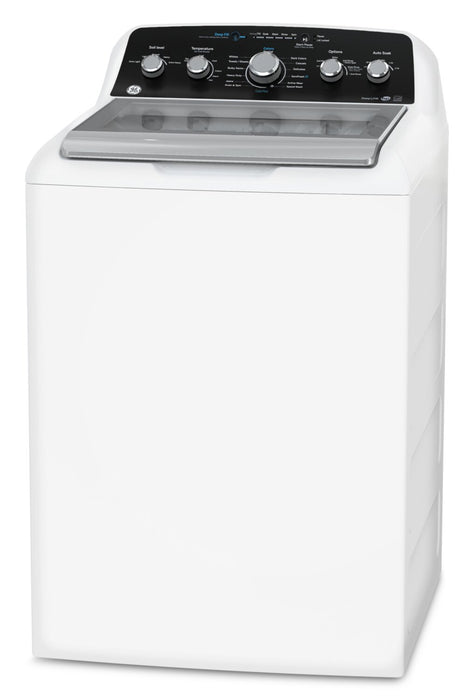 GE 4.9 Cu. Ft. Top Load Washer and 7.2 Cu. Ft. Electric Dryer with SaniFresh