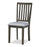 Bryn Dining Chair with Fabric Seat, Slat-Back - Dark Grey
