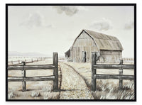 Barn II Framed Acrylic Painting - 37.5