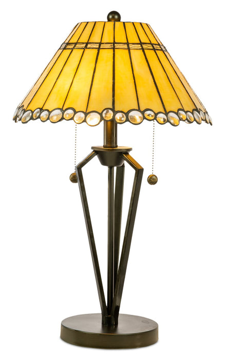 Celeste 22.5\" Tiffany Style Hand-Blown Glass Table Lamp