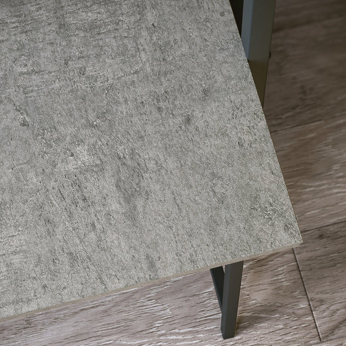 James 43” Office Desk with Hutch and Shelves - Grey