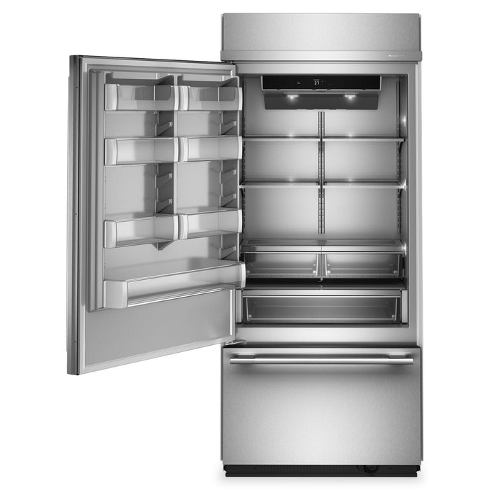 KitchenAid 36\" 20.8 Cu. Ft. Built-In Bottom Mount Refrigerator - PrintShield Stainless Steel -KBBL336SPS