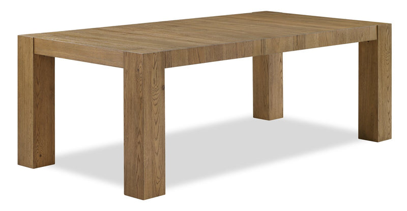 Lotus 7pc Dining Set with Table & 6 Slat-Back Chairs, Wood, 82\"W - Natural