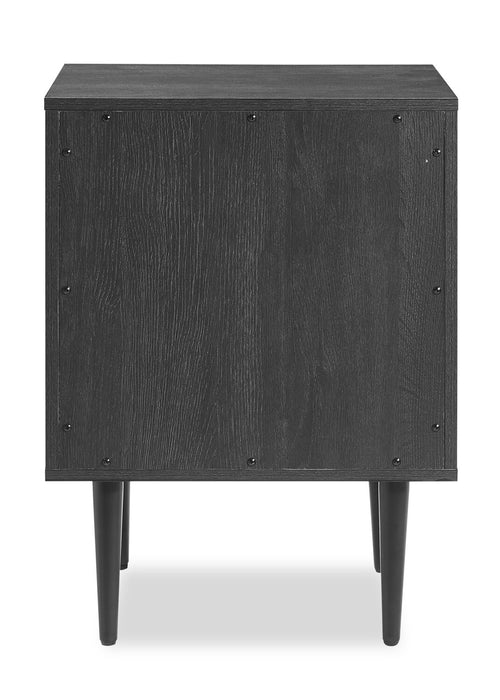 Brax Bedside 2-Drawer Nightstand, 18\"W x 25.75\"H - Black