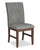 Rain Dining Chair with Cushion Fabric Seat & Back – Grey