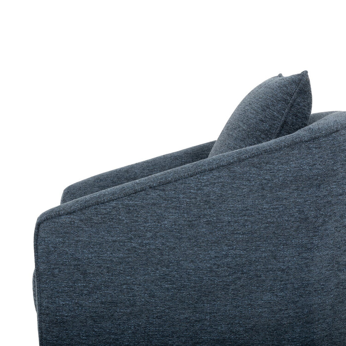Rio 34.5\" Chenille Fabric Swivel Accent Chair - Blue