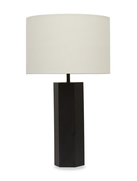 Bishop 26\" Black Hexagonal Table Lamp 