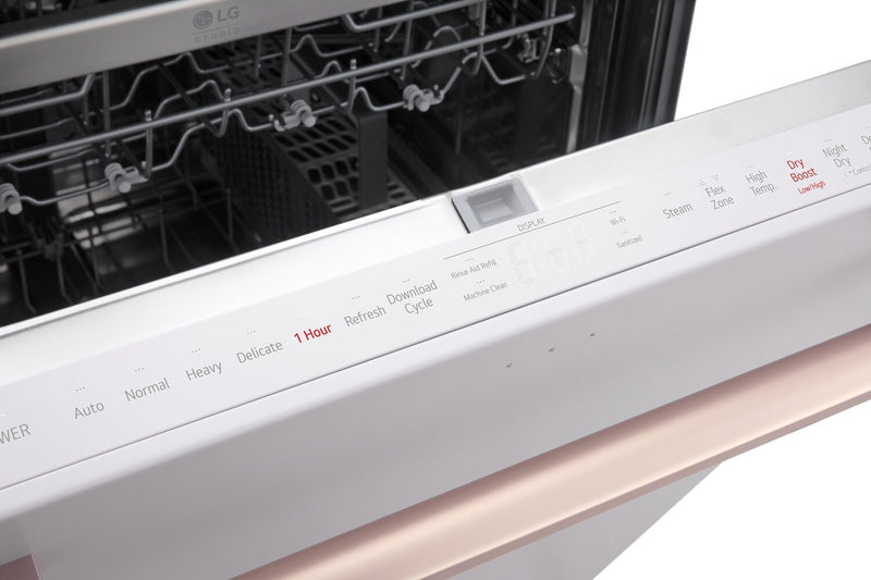 LG Studio 24\" 40 dBA Built-In Top-Control Smart Dishwasher - Essence White - SDWB24W3