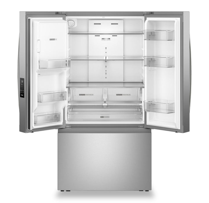Whirlpool 36\" 30 Cu. Ft. French-Door Refrigerator with Ice and Water - Stainless Steel - WRFF3536SZ