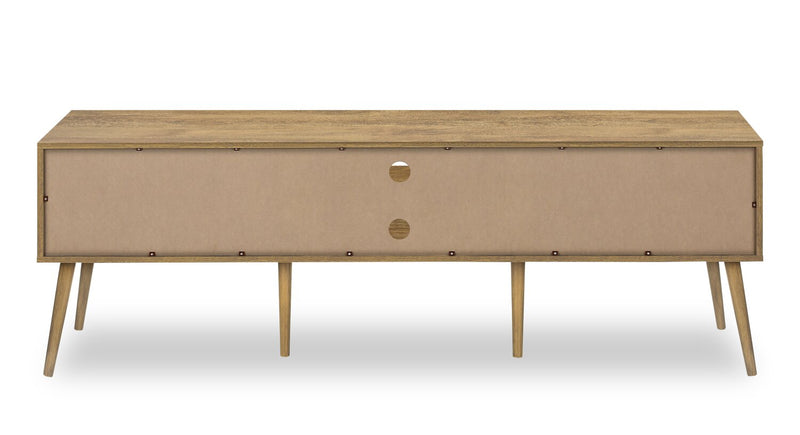 Gemma 72\" Rustic TV Stand with Storage and Cable Management for TVs up to 80\"- Brown