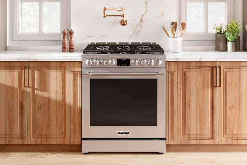 Frigidaire Professional 6 Cu. Ft. Gas Range With Total Convection and Air Fry - Smudge-Proof® Stainless Steel - PCFG3080AF