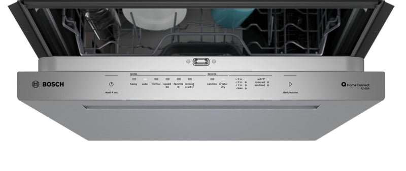 Bosch 800 Series 24'' Smart Dishwasher with Third Rack – Anti-Fingerprint Stainless Steel- SHP78DM5N