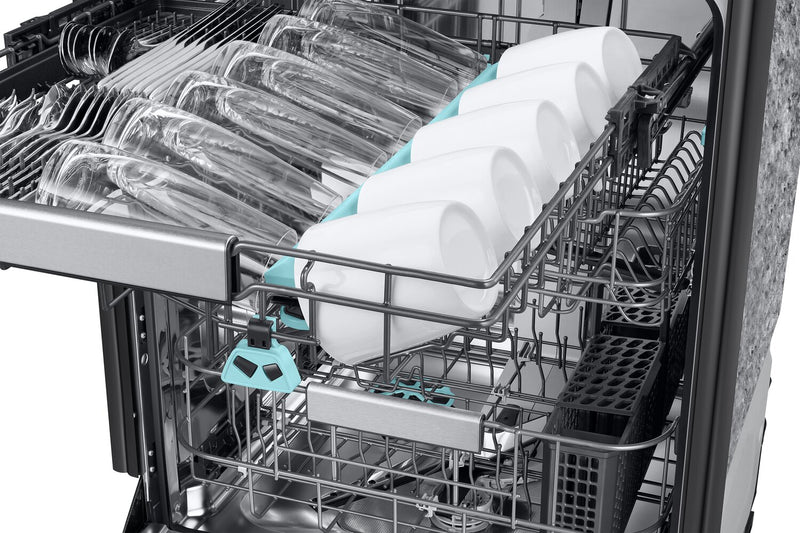 Samsung 24\" 38 dBA Top-Control Dishwasher with AI Wash and Third Rack - White - DW90F89T0U12AA