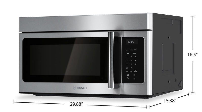 Bosch 300 Series 1.6 Cu. Ft. Over-the-Range Microwave with 300 CFM - Stainless Steel - HMV3054C