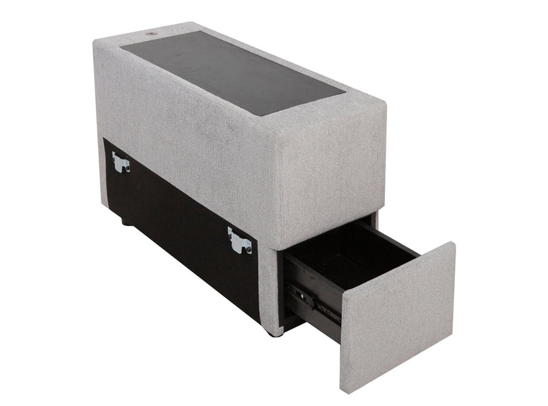 Vault 6-Piece Sectional with Sofa Bed Loveseat and Three Storage Chairs - Grey