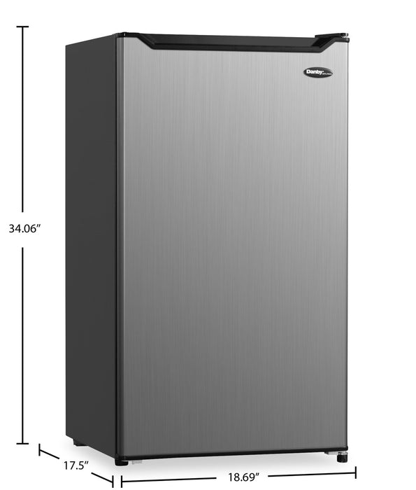 Danby 18.7\" 3.2 Cu. Ft. Mini Fridge - Stainless Steel - DAR032B2SLM 