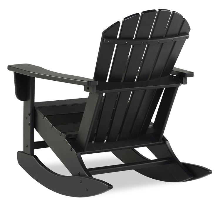 Bask Outdoor Patio Rocking Chair - High Density Plastic, UV & Weather Resistant - Black