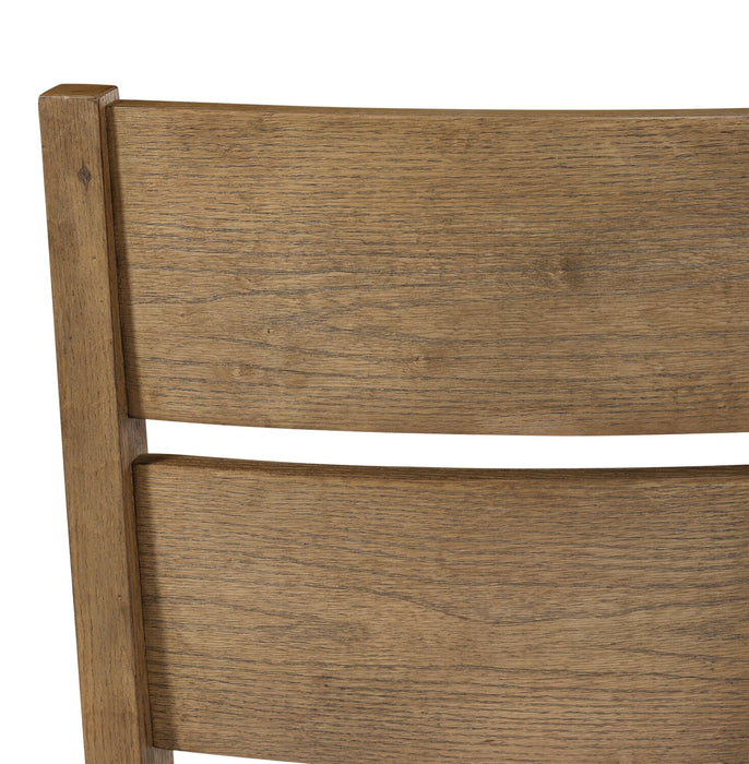 Lotus Dining Chair with Polyester Fabric, Wood, Slat-back - Natural