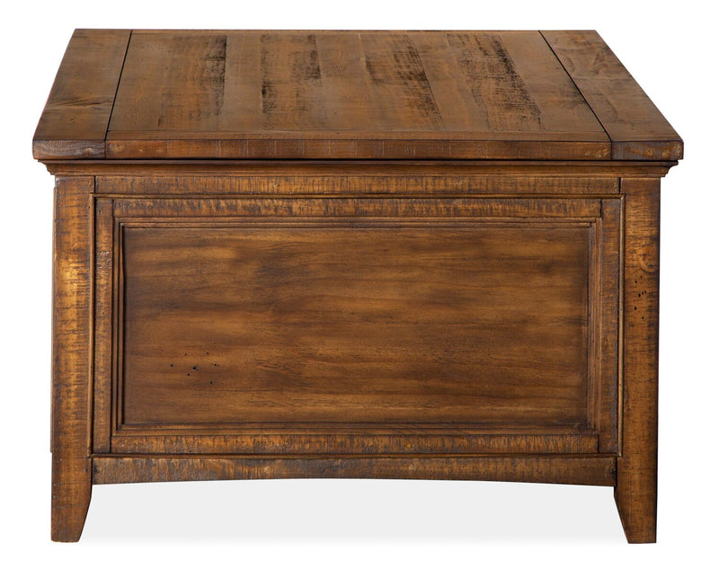 Hanson 50” Traditional Pine Lift Top Coffee Table with Storage and Casters - Toasted Nutmeg