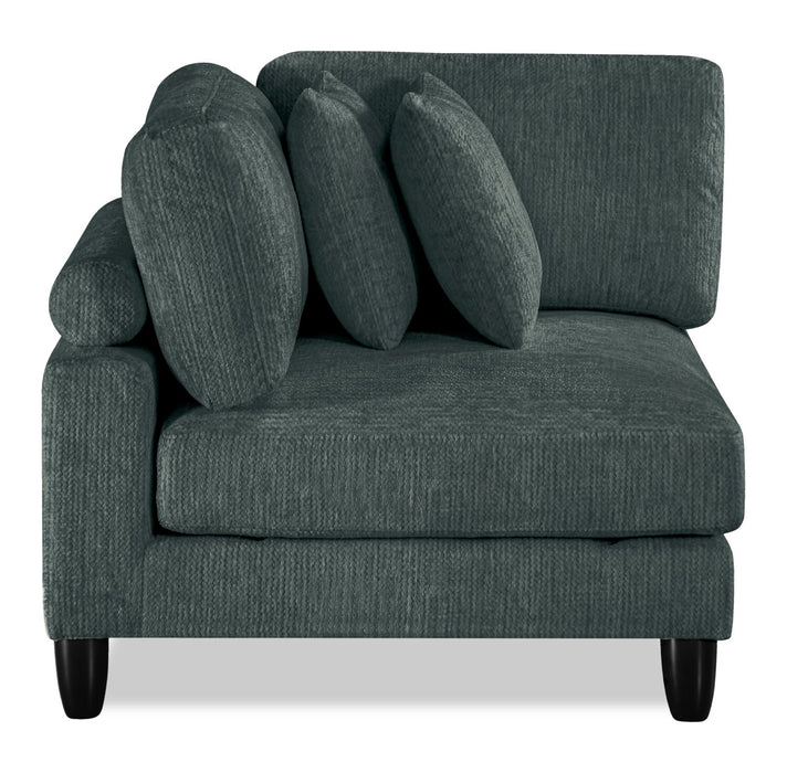 Lounge Modular 40\" Chenille Fabric Corner Chair - Grey