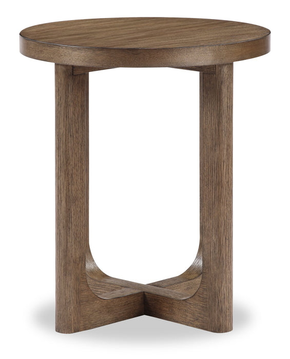 Maxwell 20\" Round End Table - Light Brown Hickory