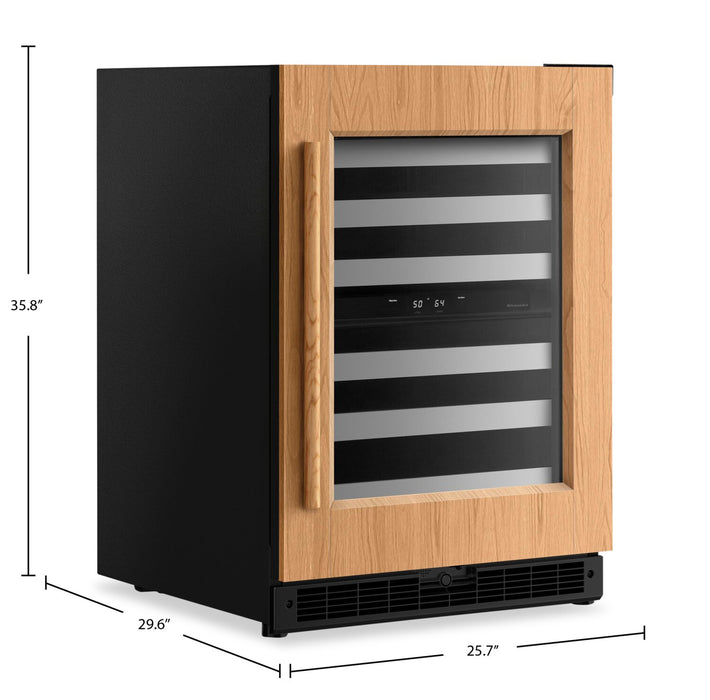 KitchenAid 24\" Undercounter Wine Cooler with Full-Extension – Panel Ready - KUWR324SPA