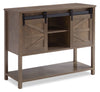 Corbin 47.25\" Accent Cabinet with Sliding Barn Doors - Walnut Oak