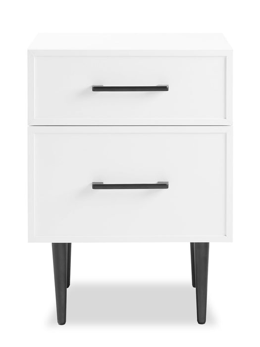 Brax Bedside 2-Drawer Nightstand, 18\"W x 25.75\"H - White