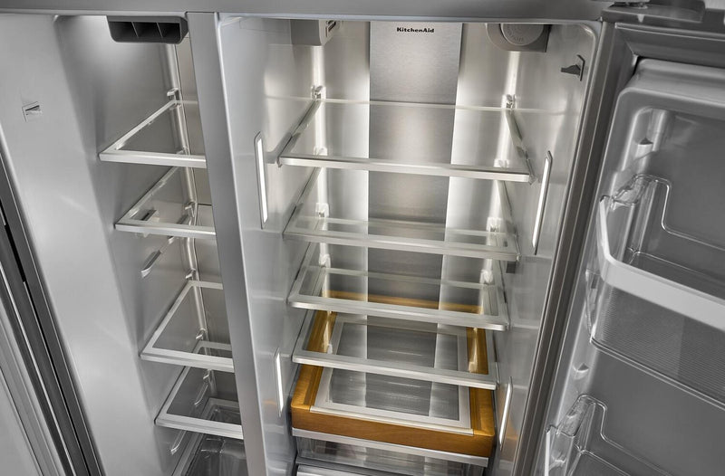 KitchenAid 36\" 21 Cu. Ft. Counter-Depth Refrigerator – Fingerprint Resistant Stainless Steel - KRSC536RPS