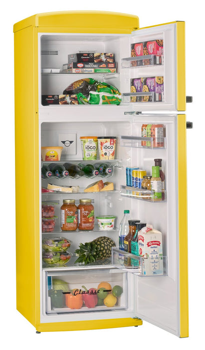 Unique Classic Retro 24\" 11 Cu Ft. Top Freezer Refrigerator - Canary Yellow - UNQ-310L Y TM