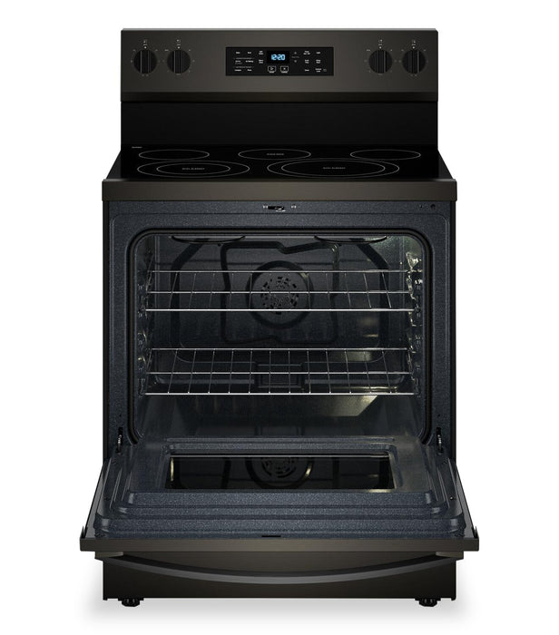 Whirlpool 5.3 Cu. Ft. Electric Range with No Preheat Air Fry - Black Stainless Steel - YWFES5030RV 