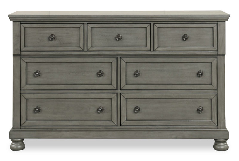 Chelsea Bedroom 7-Drawer Dresser, 60\"W x 38\"H - Grey