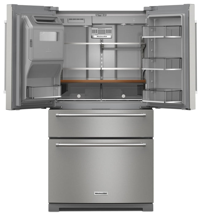 KitchenAid 36\" 26.2 Cu. Ft. French-Door Refrigerator - PrintShield Stainless - KRMF536RPS