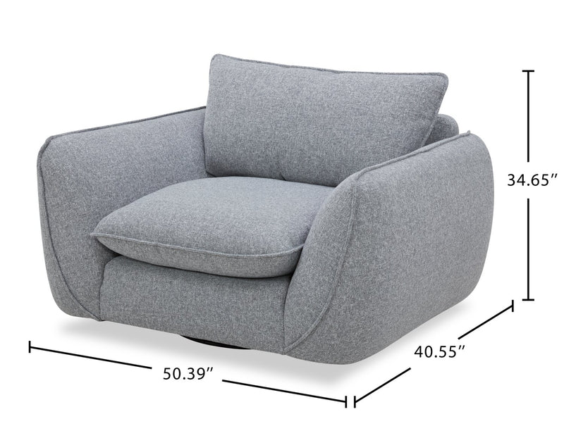 Monaco Swivel Chair - Grey
